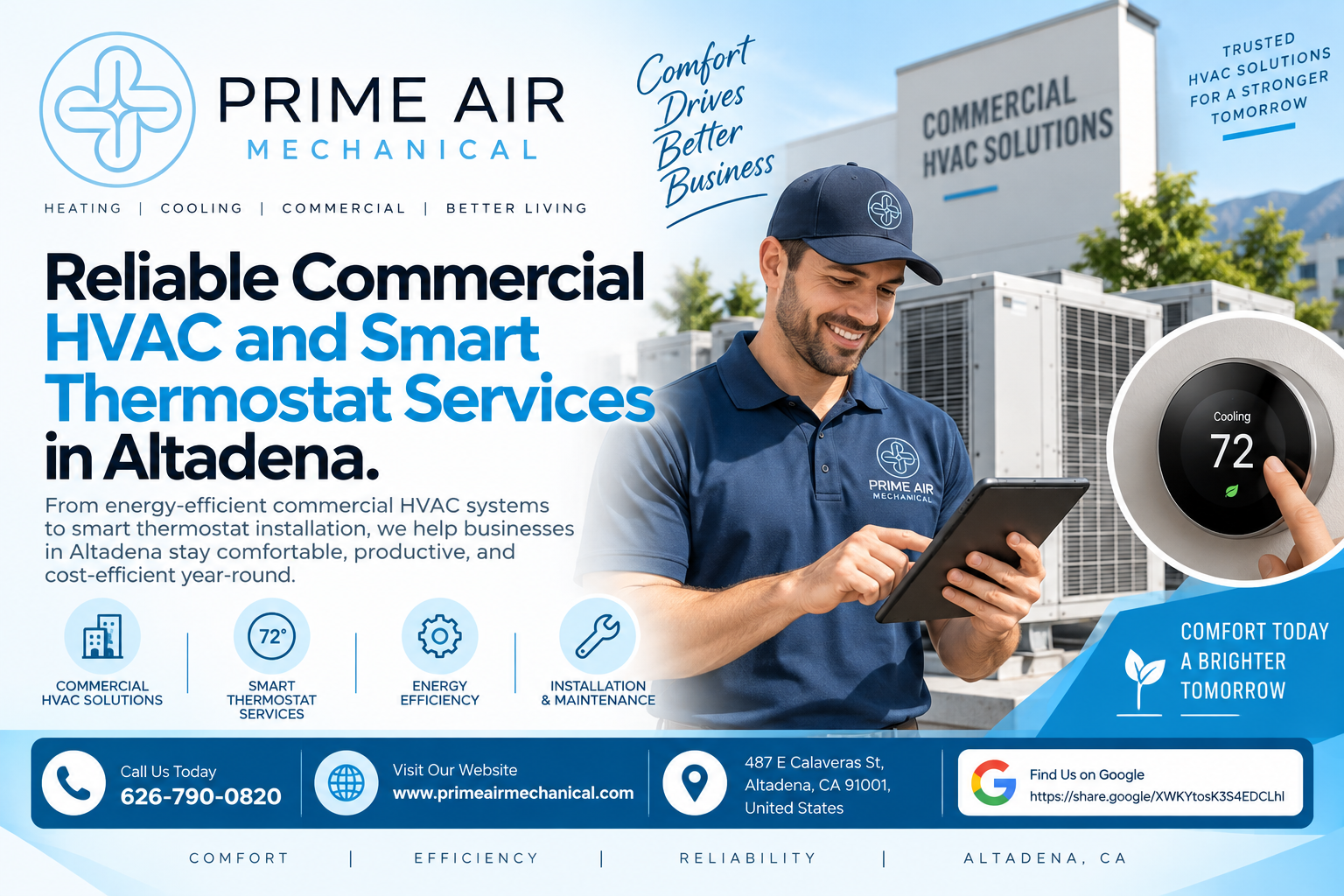 Reliable Commercial HVAC and Smart Thermostat Services in Altadena